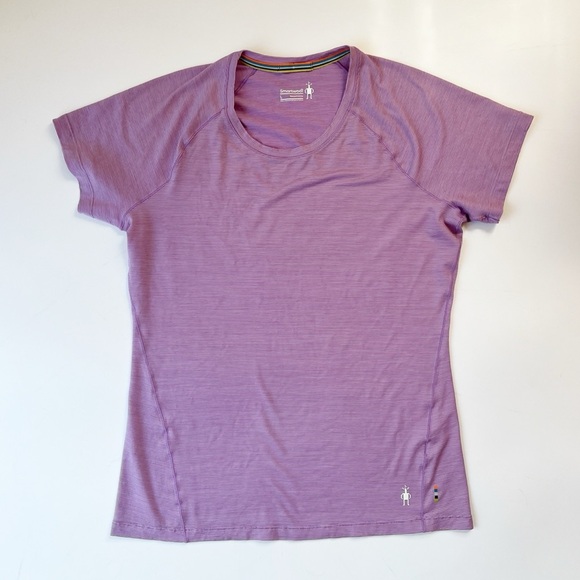 Smartwool Merino Wool 150 Base Layer Short Sleeve T-shirt Lilac Large - Picture 1 of 6